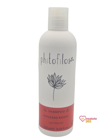 Phitofilos Shampoo riflessi henne rosso biologico 250 ml -  - Shampoo ideale per ravvivare il colore rosso dei capelli. 