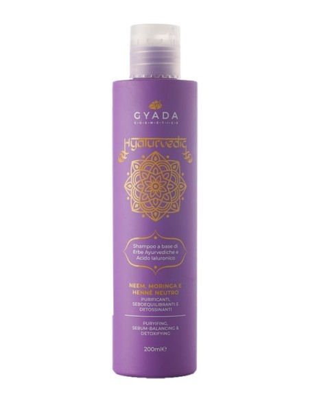 Hyalurvedic shampoo purificante neem moringa henne neutro 200 ml -  -  
